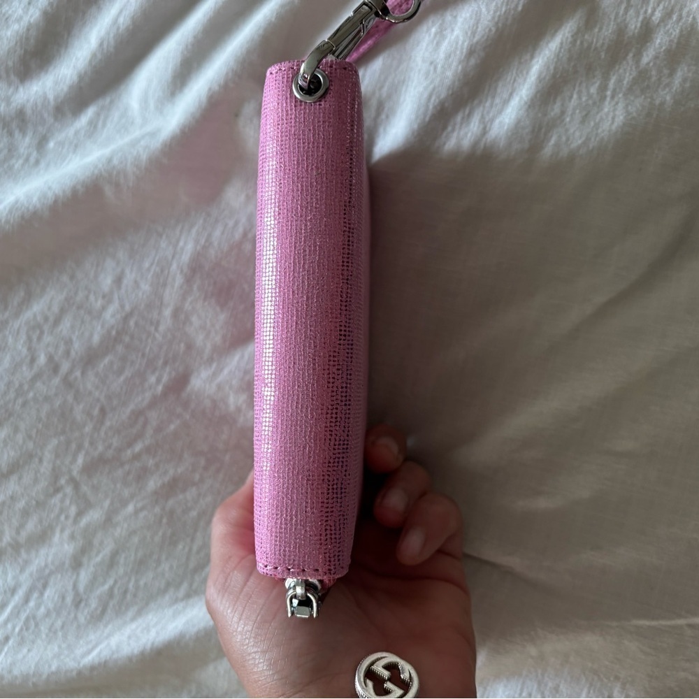 (Boutique) Pink Canvas Wristlet Wallet - Picture 7 of 7